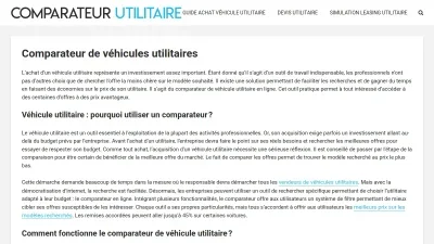 Comparateur Utilitaire