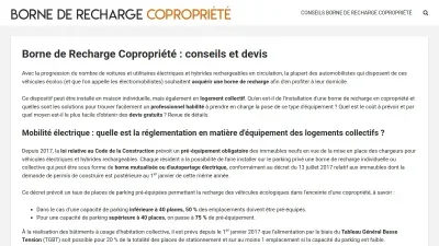 Borne de Recharge Copropriété