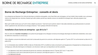 Borne de Recharge Entreprise